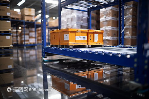 工业仓库中的货物